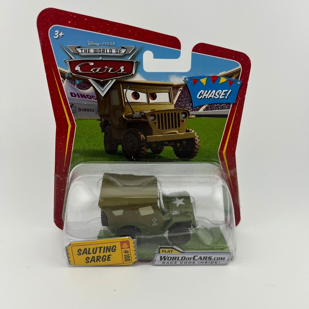 Disney Pixar Cars Saluting‎ Sarge #100 Chase Die Cast 2009 World of Cars NEW
